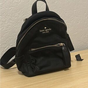 Kate Spade Black Nylon Backpack